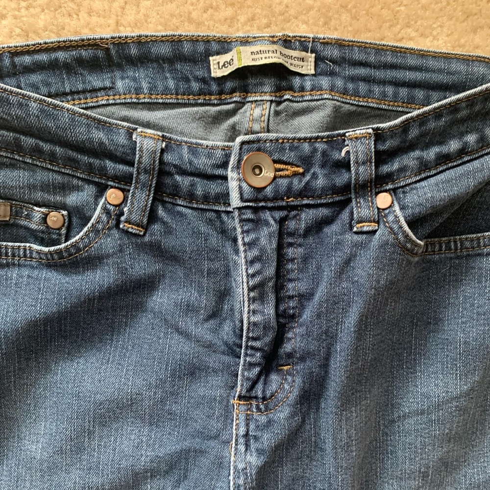 Lee Mid Rise Bootcut Dark Wash Jeans - Picture 5 of 11